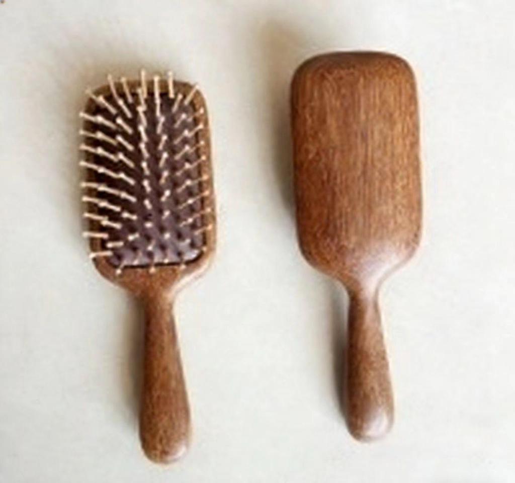 Sandalwood Massage Comb - Portable Wooden Scalp & Meridians Care, Engraved LOGO, Ideal Health Companion Gift