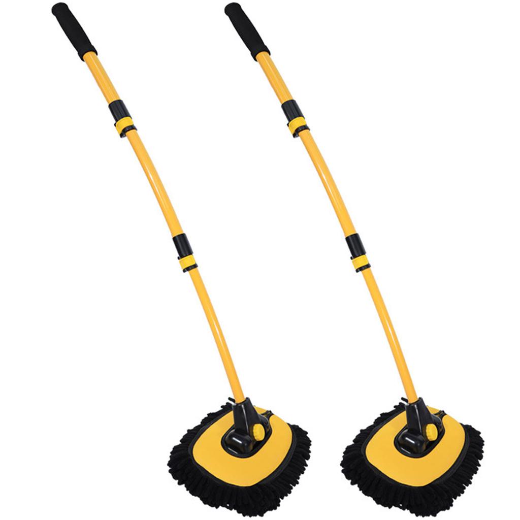 Car Wash Mop Telescopic Car Cleaning Brush Long Handle Rotatable Car Cleaning Mop Water Absorption Wash Brush Car Accessories