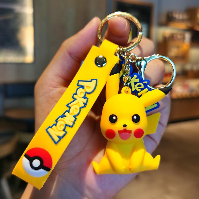 

Pikachu Keychain Key Ring, Cute Snorlax Eevee Car Charm Backpack Pendant For Kids Girls Anime Present For Kids