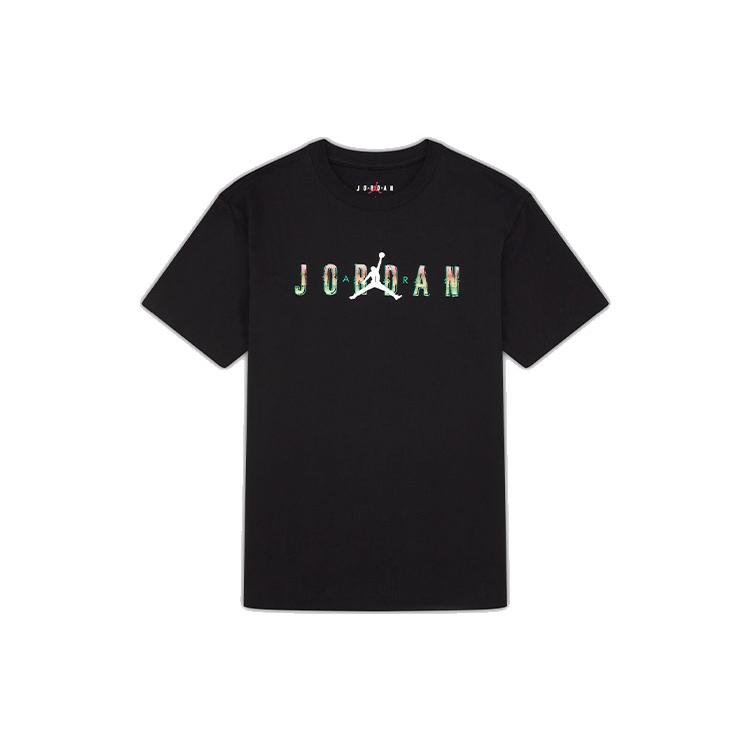 Jordan T Shirts Men's Black Crew Neck Moderate Straight Fit DQ5884-010