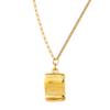 Simple Warped Edge English Confession Square Brand Pendant Necklace Women Do Not Fade Versatile Collarbone Chain Quality