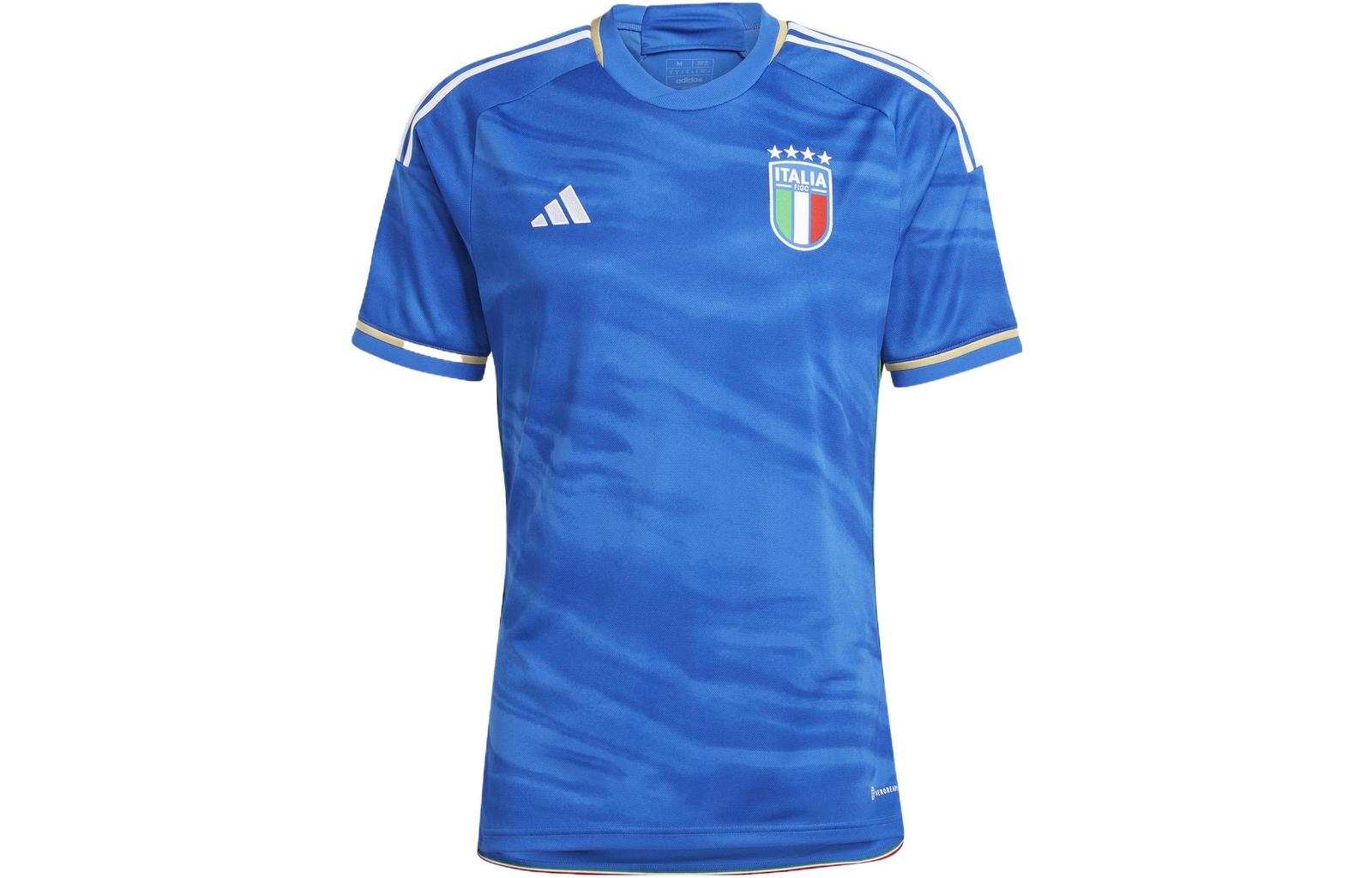 adidas Logo Stripe Print Crew Neck Short Sleeve Soccer Jersey HS9895 S