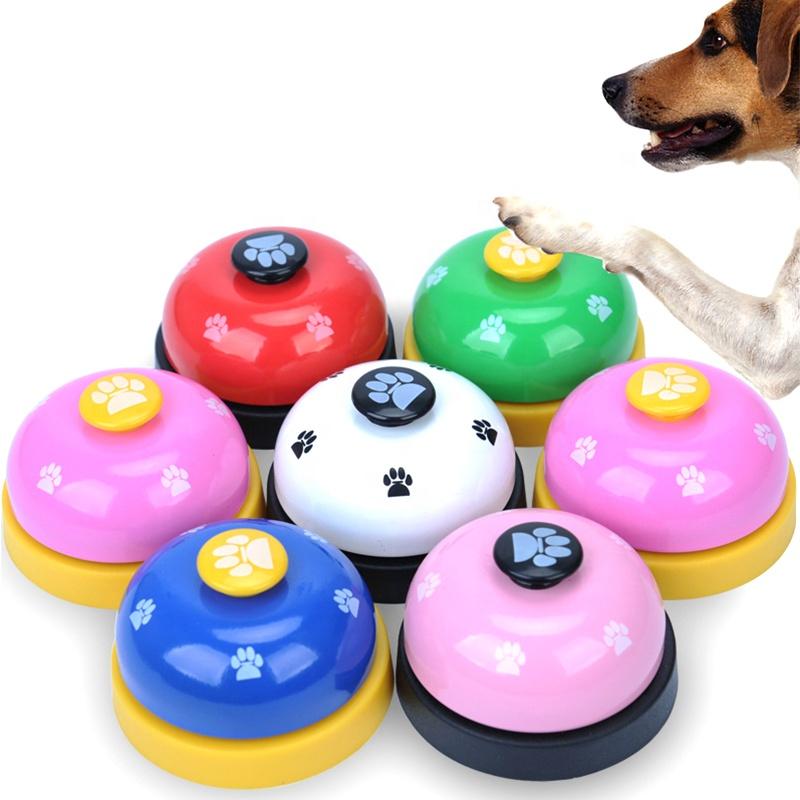 8 Colorful Bone Printing Dog Training Bell Equipment Small Plastic Agility Equipment Waterproof Sounder Press for Cats Custom