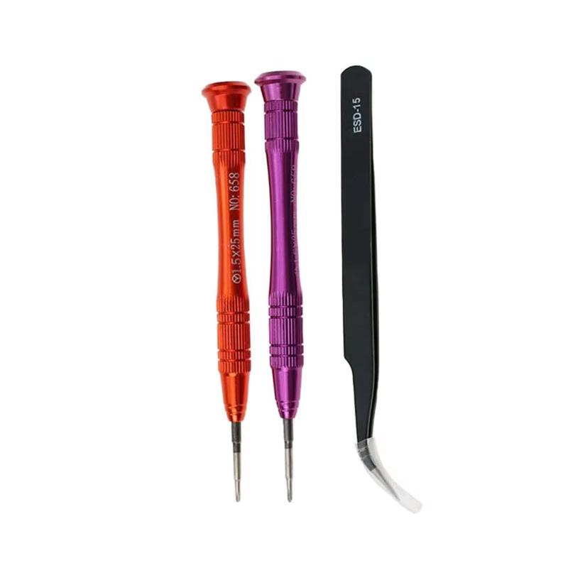 JCD Full Set Screws with Cross Y Tri Wing Screwdriver For Switch NS Console / Joy-Con Controller Replacement Spare Parts