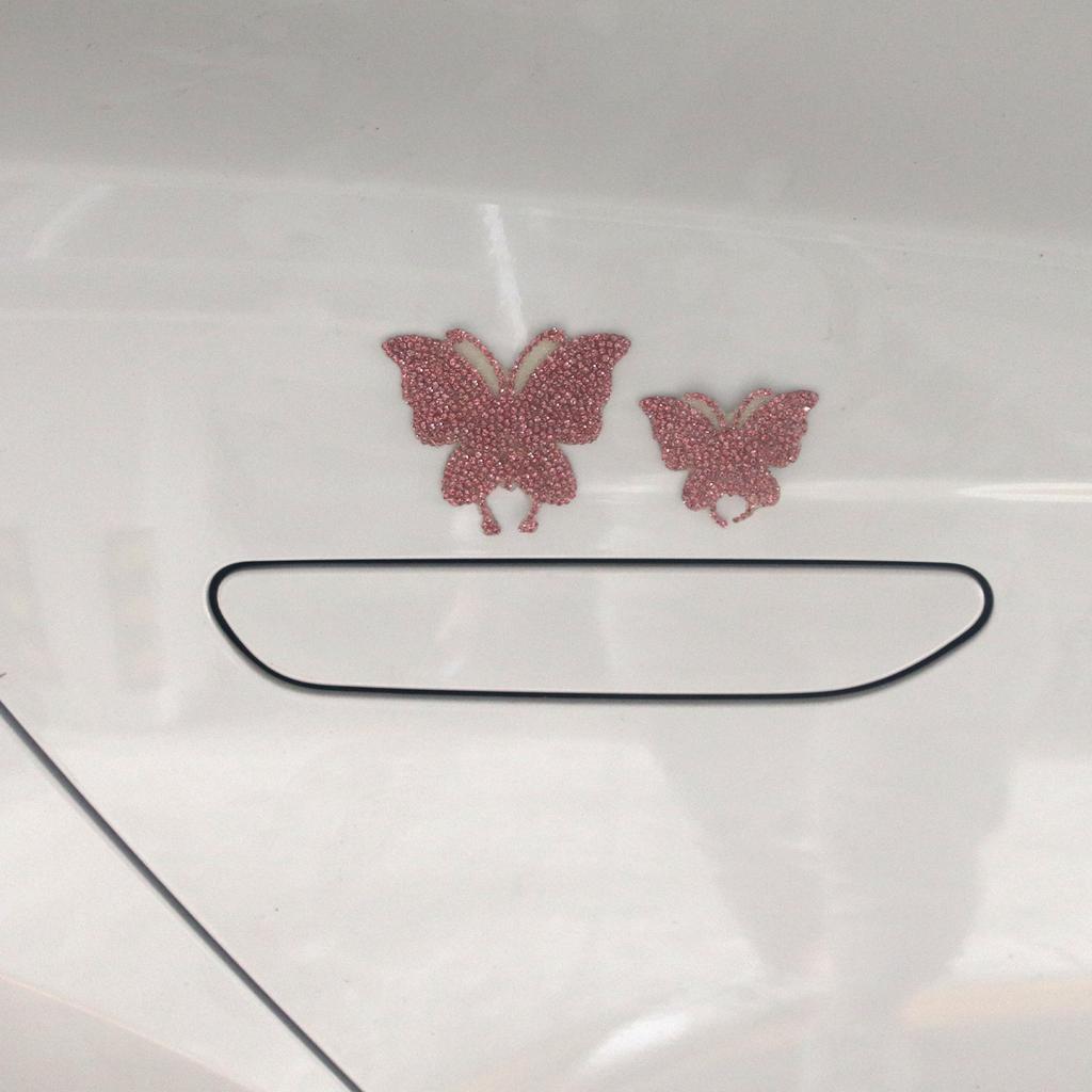 Rhinestone Butterfly Car Sticker, DIY Patch, Car Interior Decoration Rhinestone Sticker