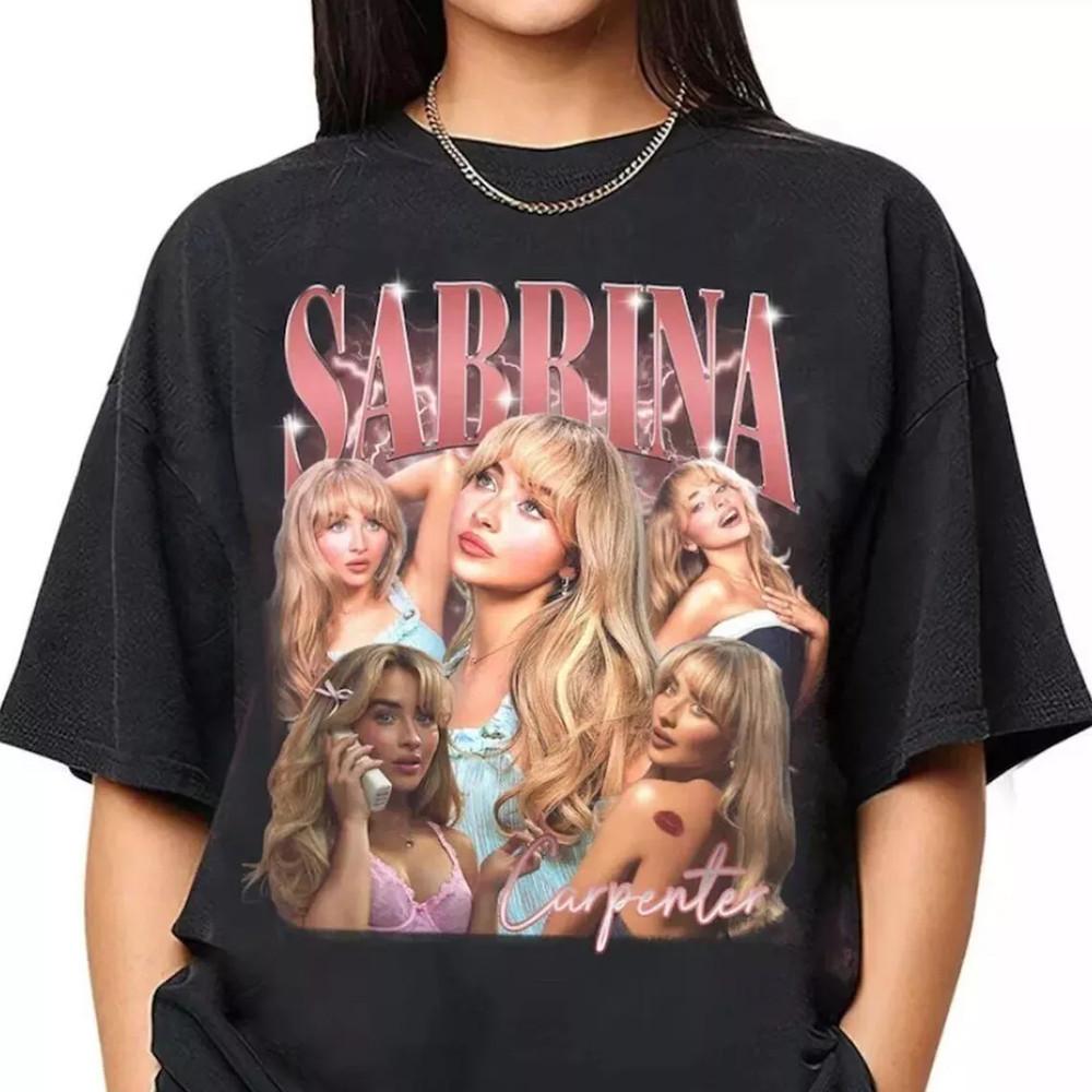 Vintage Sabrina Carpenter Tshirt Short N Sweet Tour Fashion Hip Hop Cotton Oversized T Shirt Men Women Y2k T Shirts Fans Gift