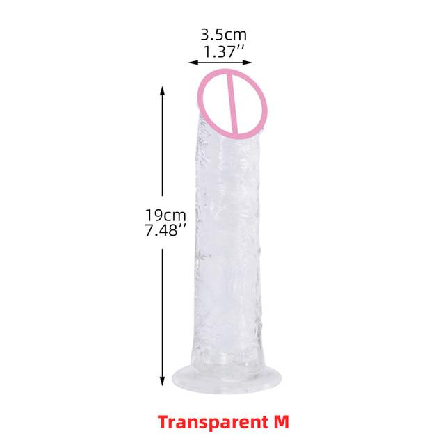 Soft Large Phallus Jelly Penis Long Dick Realistic Dildo Suction Cup Dildo Lesbian Sex Toy for Women