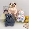 Cartoon Cat Siamese Plush Animal Backpack With Adjustable Shoulder Straps