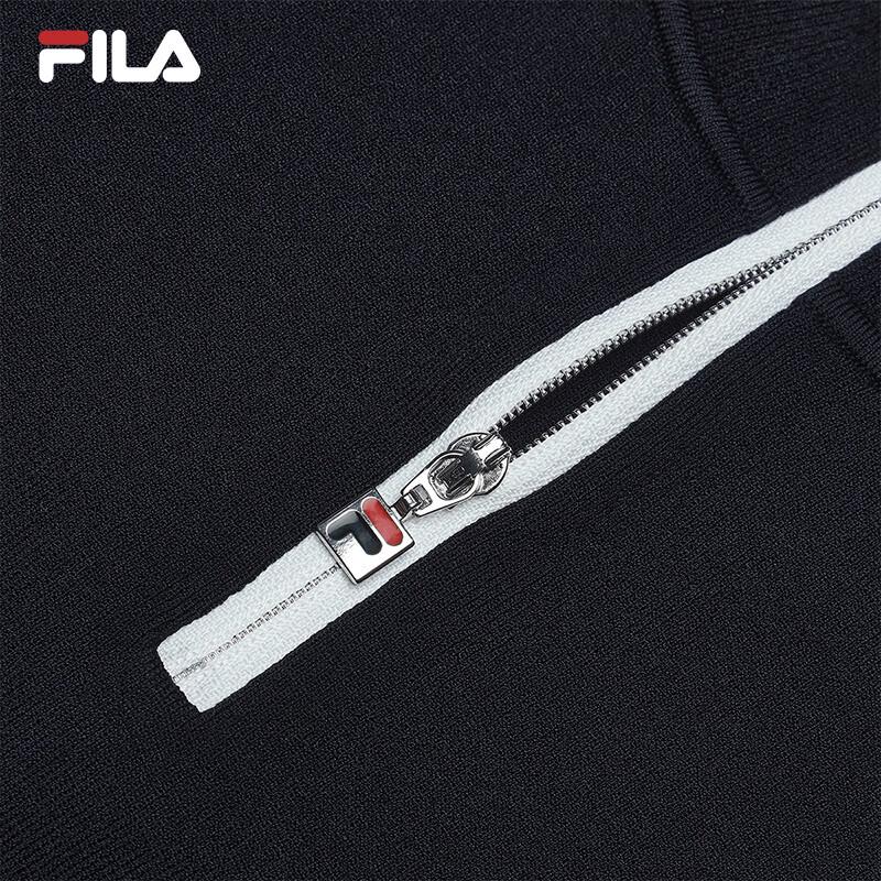 FILA Women's Casual Half-Placket Knitted Sweater