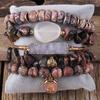 Natural Stone Bracelet Adjustable Bracelet Beads Bracelet Enhancing Peace and Self Discipline for Sophisticated Outfit