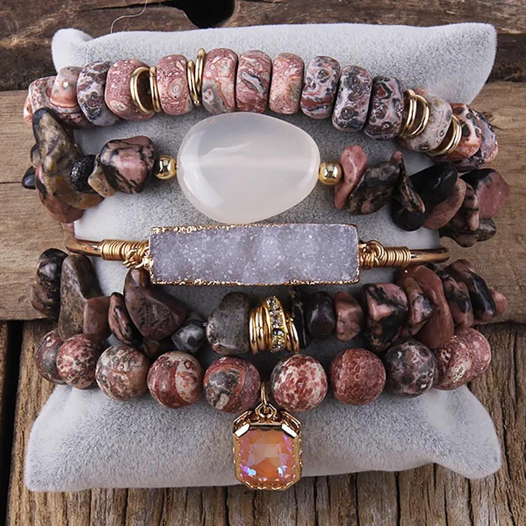 Natural Stone Bracelet Adjustable Bracelet Beads Bracelet Enhancing Peace and Self Discipline for Sophisticated Outfit