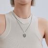 Stainless Steel Pendant Necklace Punk Style Archangel Necklace Stainless Steel Angel Shield Pendant Neck Jewelry