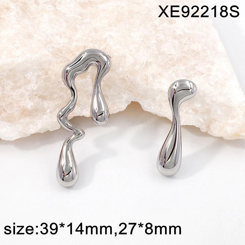 18K Gold Plated Abstract Geometric Water Drop Earrings for Women - Lightweight, Stylish, Luxurious Feel