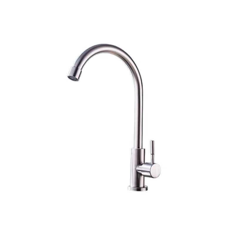 304 Stainless Steel Single Cold Kitchen Faucet