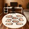 1PC Capybara Cute Cartoon Round Chair mat Area Rug - Non-Slip, Floor Mat for Office, Bedroom, home decor Christmas Gift c0528005