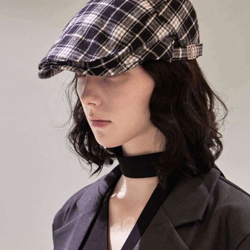 

VARZAR VA Square Belt Check Hunting Cap Black Check FREE