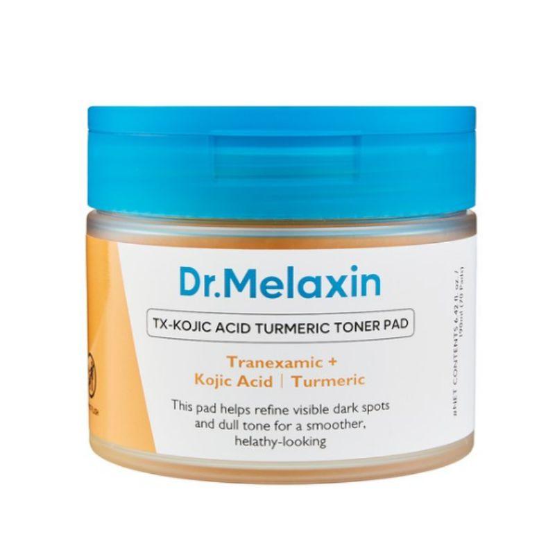Dr. Melaxin TX Kojic Acid & Turmeric Toner Pad 190ml 70 Pads – Brightening Exfoliating Toner Pads for Radiant Skin