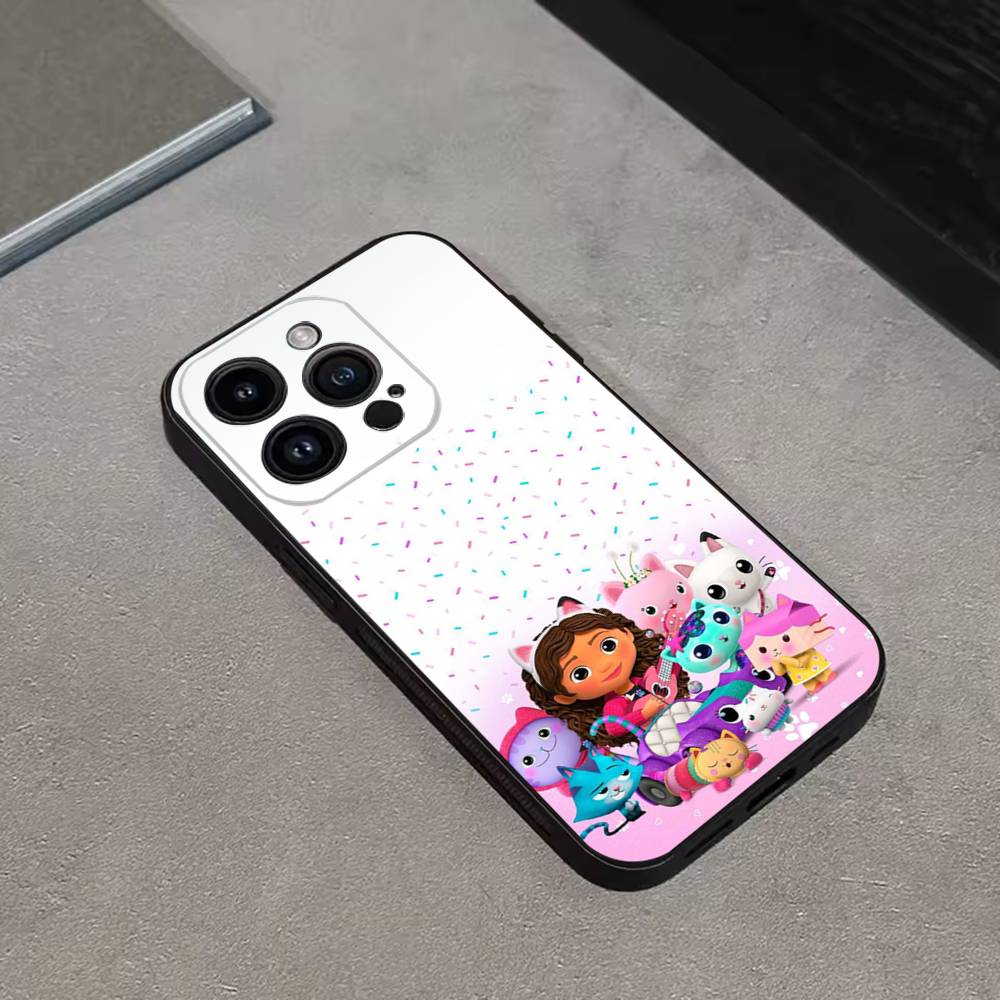 G-Gabbys Dollhouse Cute Phone Case For iPhone 16,15,14,13,12,11 Plus,Pro Max,XS,X,XR,SE,Mini,8,7,Soft Silicone Black Cover
