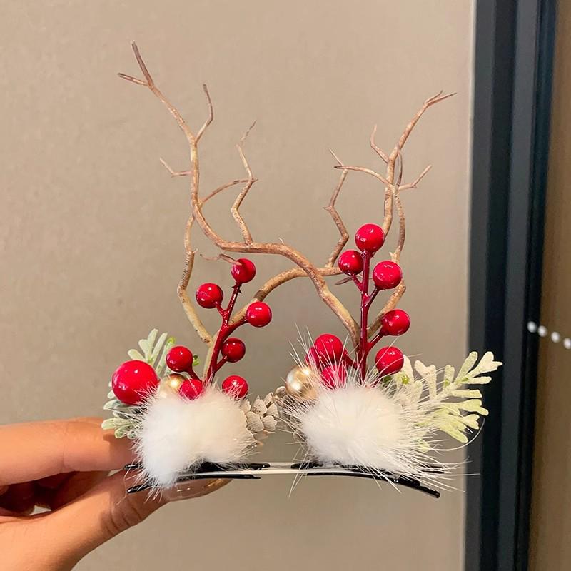 Serre-tête à bois de Noël pour enfants - Accessoire festif pour les fêtes