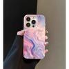 Fashion Luxury Pink Marble Silicone Phone Case For iPhone 13 14 15 16 11 12 17 Pro Max Shockproof Lichee Pattern TPU Soft Cover