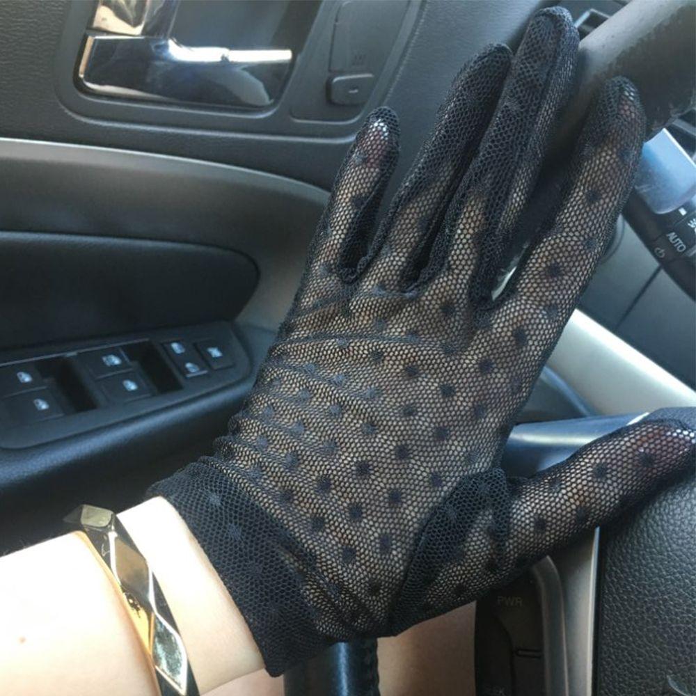 Sunscreen Anti Uv Mittens Sexy Lace Mesh Driving Gloves Finger Gloves Women Gloves Short Gloves