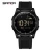SANDA 9064 Silicone Strap Men's Electronic Digital Watch Sport Outdoor Multifunctional 50M Waterproof Male Wristwatch