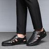 38-46 Plus Size Business Men's Sandals Summer New Style Office Dress Party Black Brown Adult Quality Breathable Leather Shoes