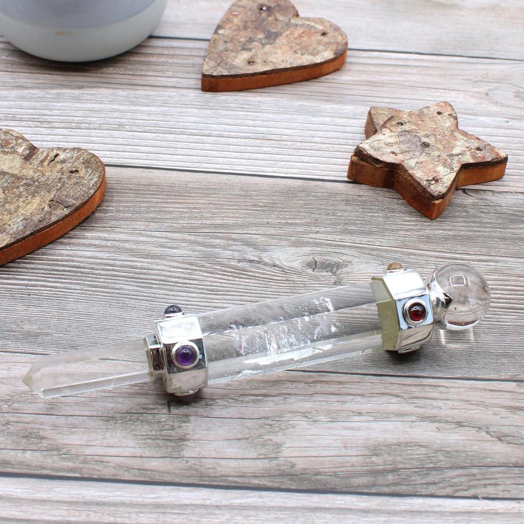 Quartz Crystal Healing Wand Hexagonal 12cm