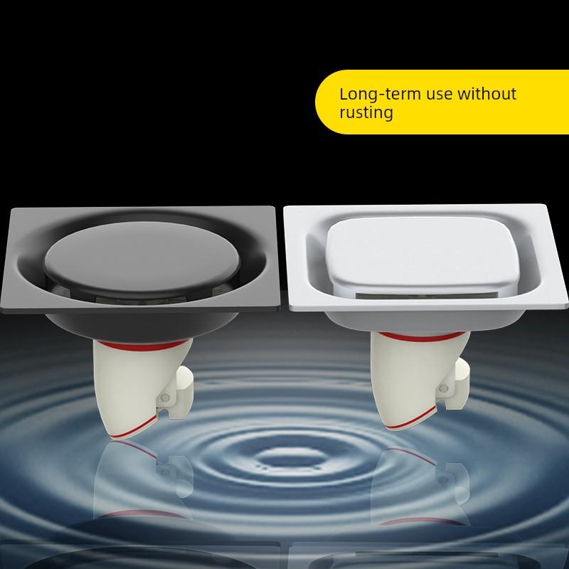 Deep-Sealed U-Shaped Insect-Proof Floor Drain Stainless Steel Bathroom Shower Household Washing Machine Floor Drain Deodorizer Large Flow Capacity