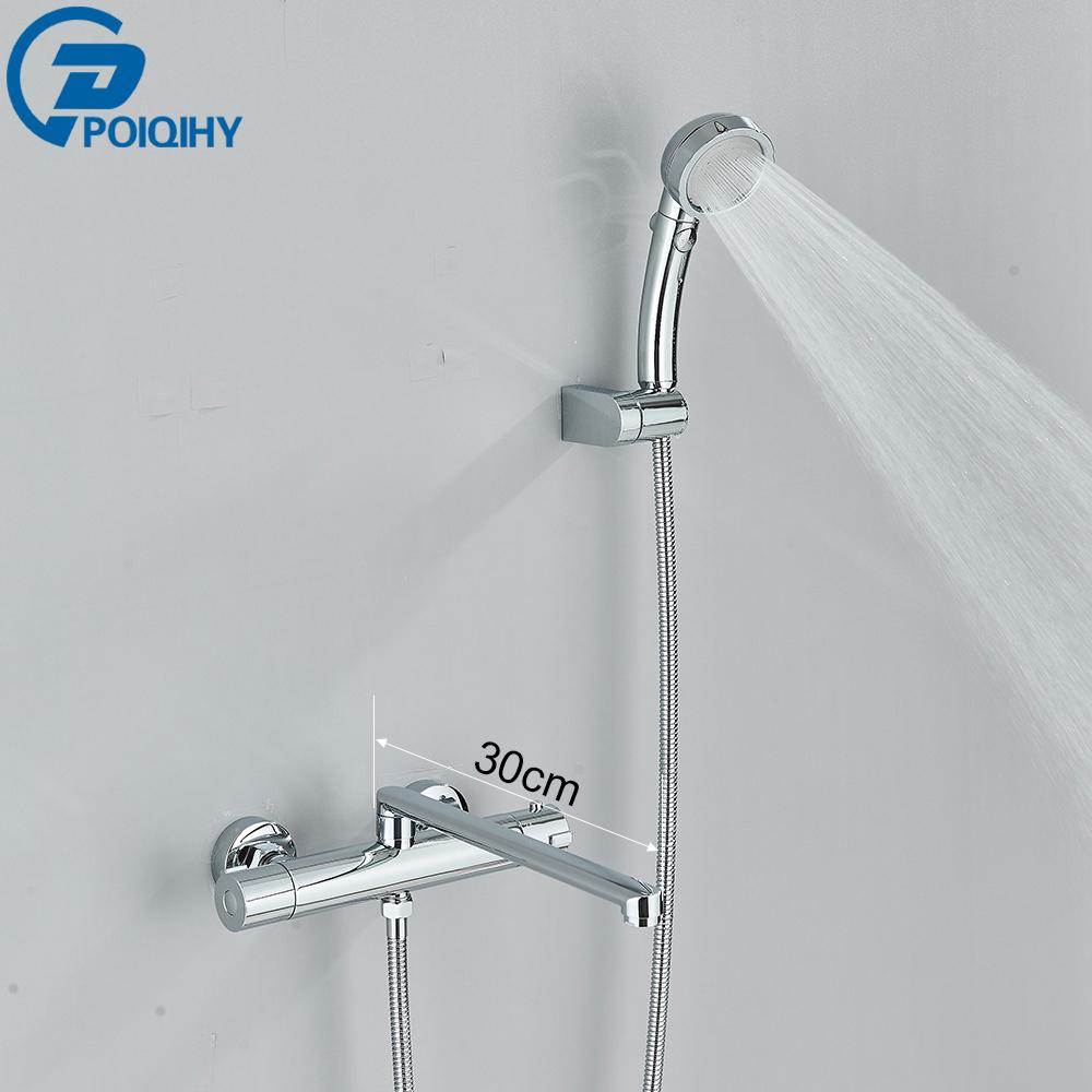 Robinet termostatic pentru cadă, negru, pentru baie, robinet termostatic pentru duș, mixer 20CM/30CM, cioc rotativ din alamă, mixere