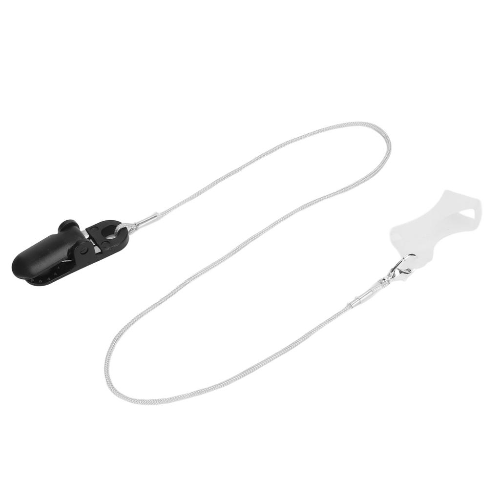 Sound Amplifier Lanyard Clip Large Size Black Grey Plastic Hearing Device Holder Strap for Elderly Single