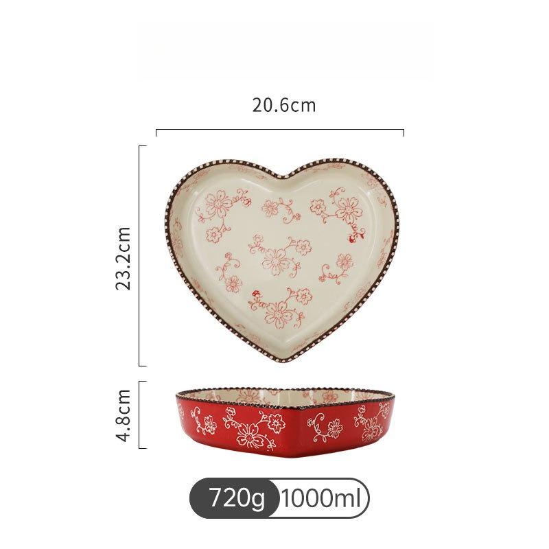 Creative Ceramic Baking Dish Christmas Plate Pizza Deep Dish Pasta Salad Dessert Plate Under Glaze