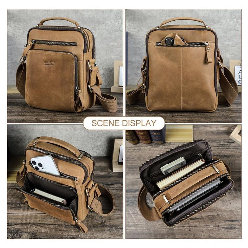 Genuine Leather Messenger Bags Men's Shoulder Bag