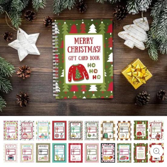 College Survival Christmas Gift Card Book DIY Spiral Binding Festive Design Functional Xmas Card Book College Student Gift