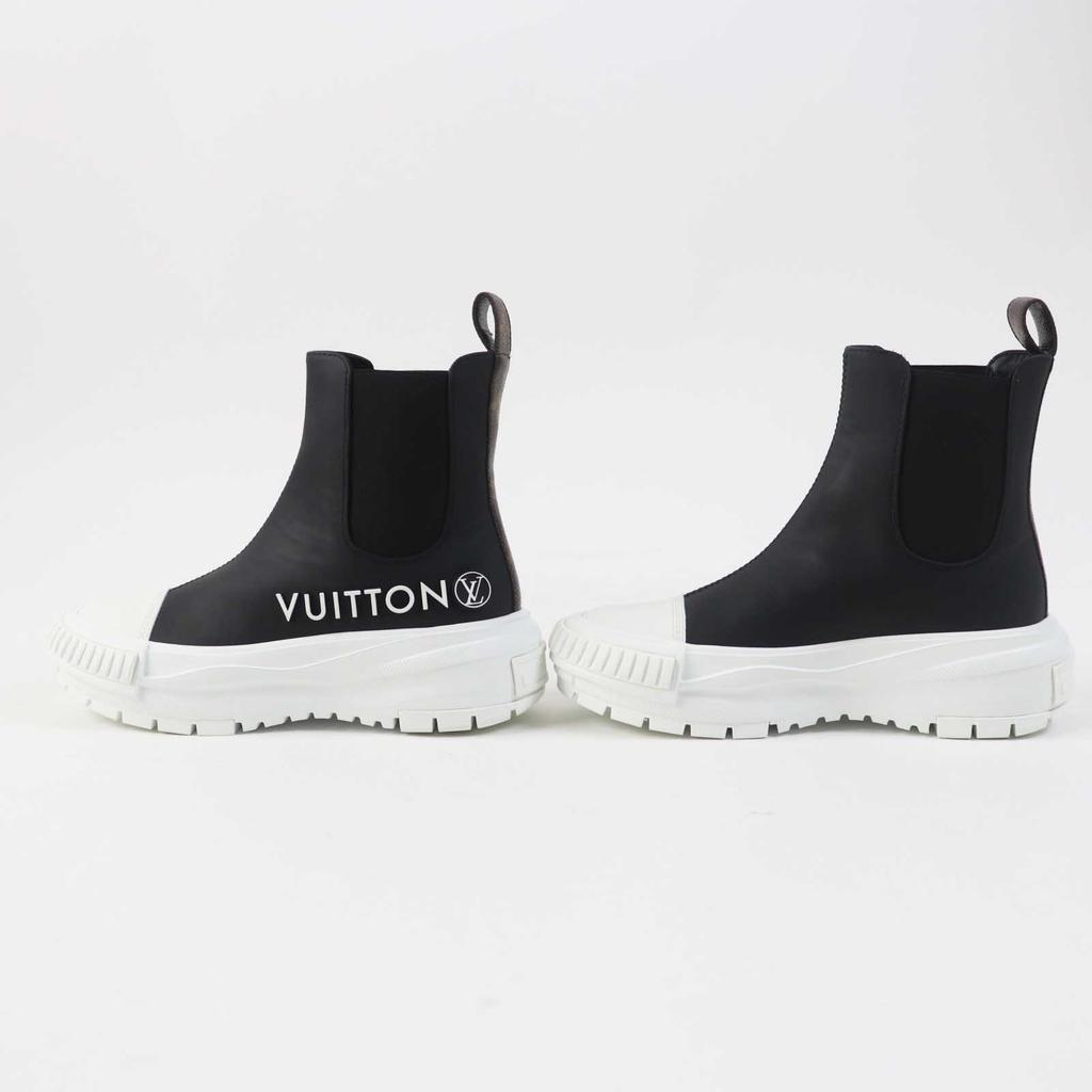 Excellent LOUIS VUITTON Boots LV Squad Line High-top Sneakers/side-gored 35 Used