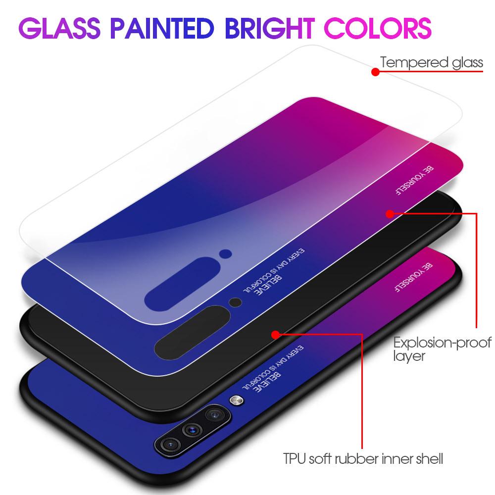 Applicable To Samsung S23 Mobile Phone Case A81 New A71 Gradient A60 Glass NOTE10PRO Full Inclusive A01 Protective Case