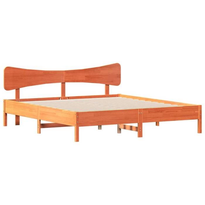 VidaXL Bed Frames Without Mattress Wax Brown 180x200cm Solid Pine Wood, Bed, Bedroom Furniture, Wooden Bed, Bed 3328225