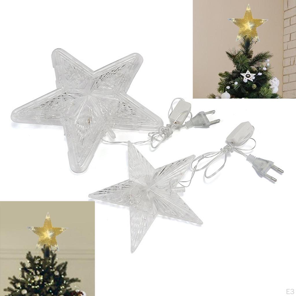 Lighted Star LED String Lights Winter Decoration Christmas Tree Toppers 10