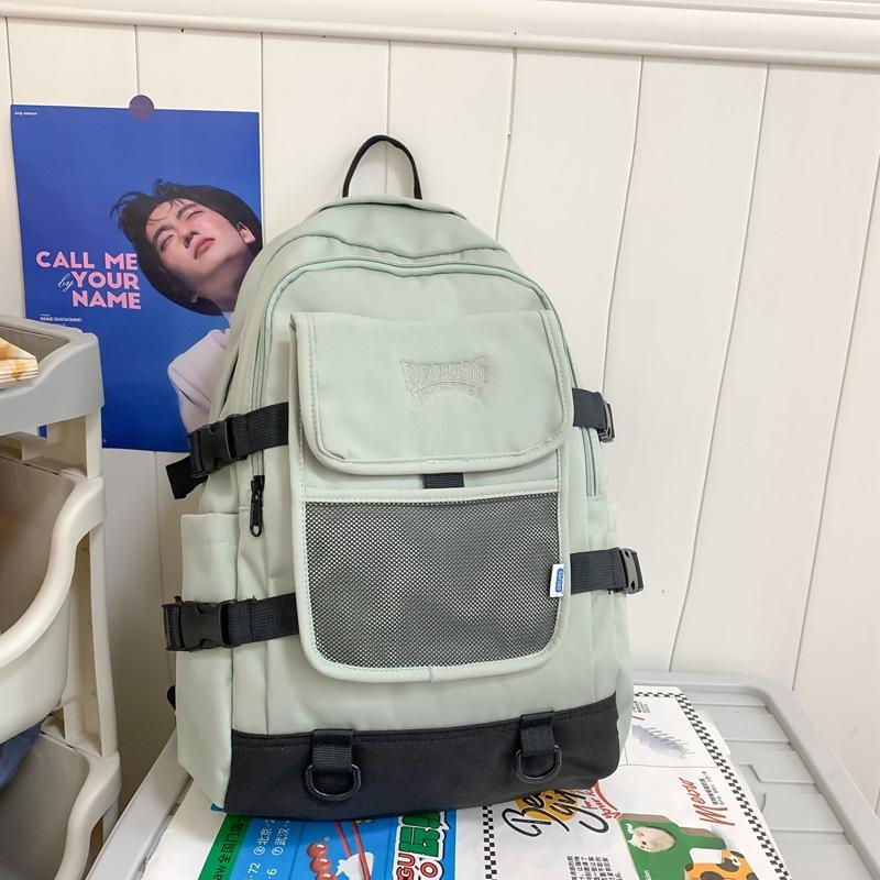 Студенческий однотонный школьный рюкзак женский дорожный рюкзак младших школьников — фото 18