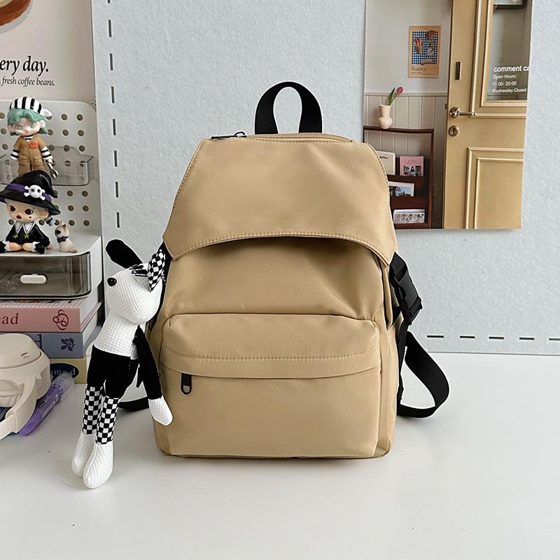 Casual fashion solid color backpack new college student schoolbag going out travel backpack