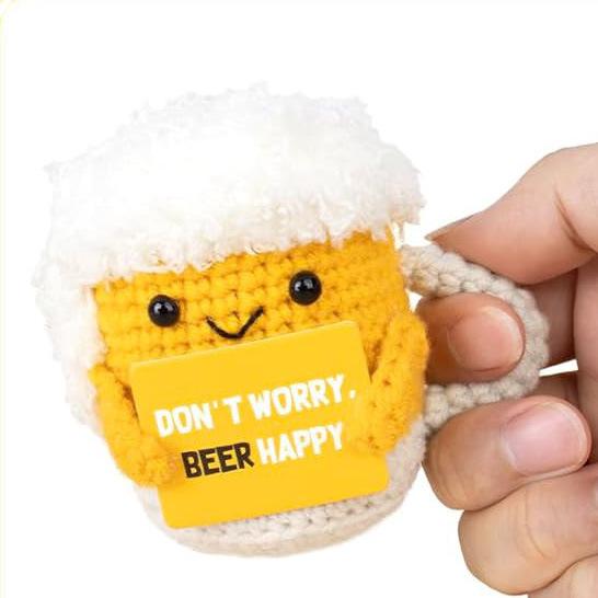 Crochet Emotional Support Crochet New Knitted Positive Animal Funny Gifts for Friend Table Bookshelf Decoration