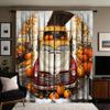 2 pieces of HD Harvest Festival Pumpkin vintage car curtain in Maple Forest Yellow tie digital printed curtain Home Decoration s