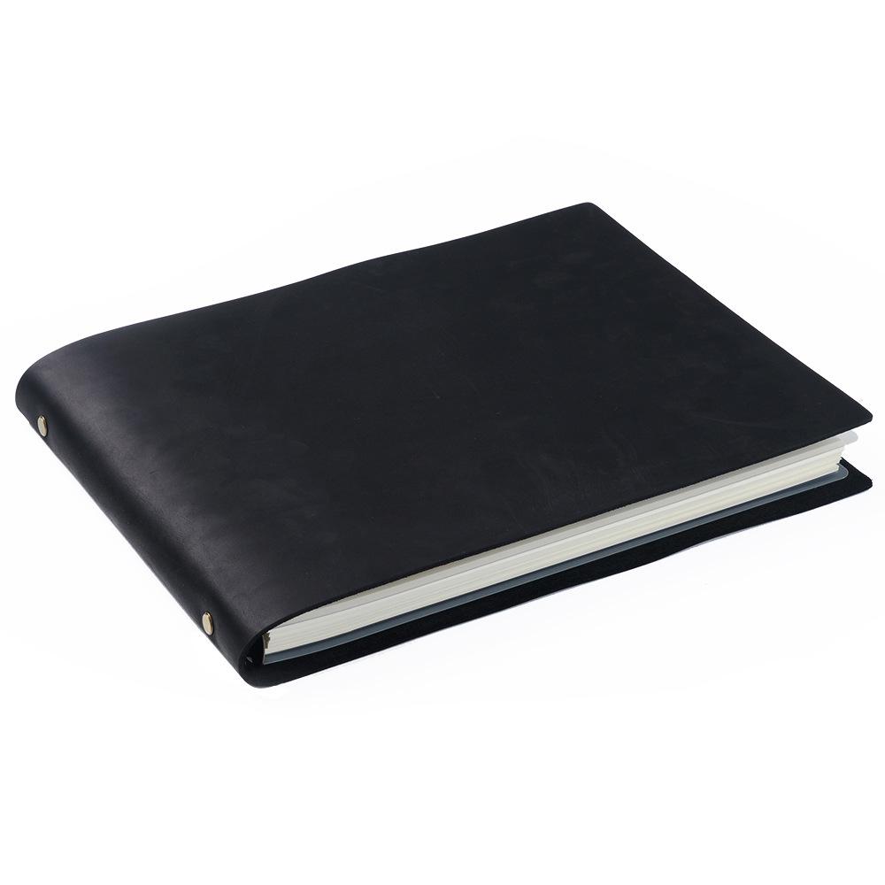 A4 Horizontal Handmade First Layer Cowhide Retro Notebook/Diary/Sketchbook