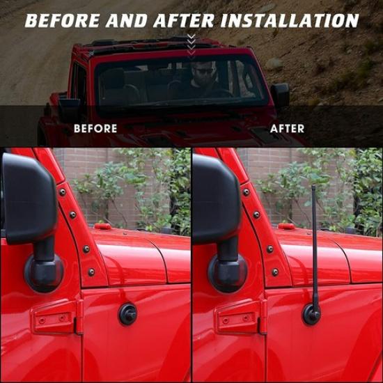13'' Long Radio Antenna FM/AM Reception Replacement for Jeep Wrangler JK JL JT
