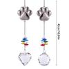 Crystal Animal Paws Charm Memorial Suncatchers Metal Pendant Indoor and Outdoor Decorative Memorial Gift for Pet Lover