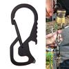 Lifter Sechskantschraubendreher Flaschenöffner Schlüsselring Schlüsselanhängerhaken Outdoor Edelstahl Karabiner Kappe Multitool Wanderzubehör