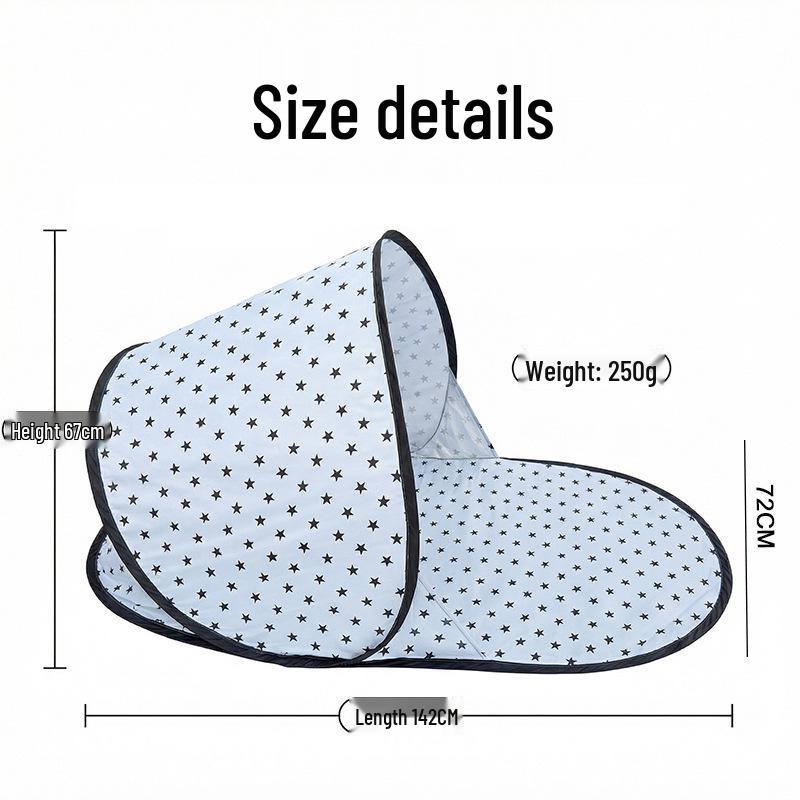 Lightweight One-Second Pop-Up Tent for Single Person - Beach Sunshade & Camping Sun Protection