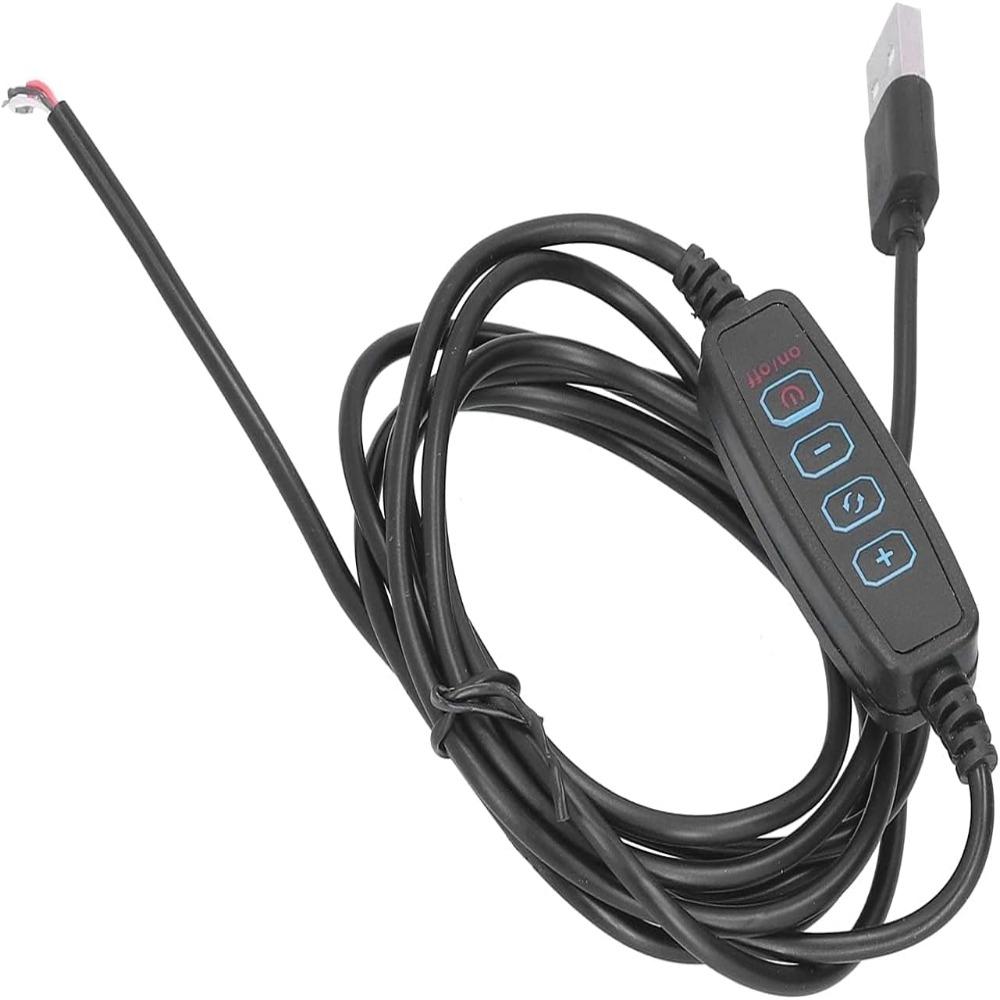 PVC USB Lamp Power Cord 5V USB Puck Light Dimmable LED Light Switch Cord For Outdoor Home