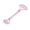 Natural Double Head Rose Quartz Jade Slimming Face Beauty Massage Roller (Rose Gold)