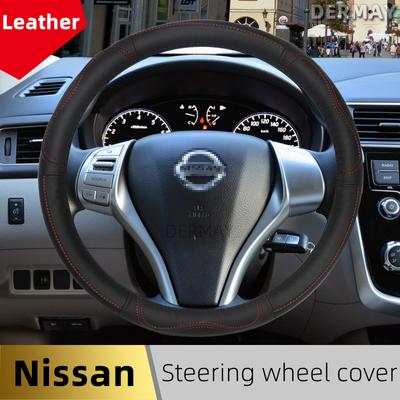 Originálny kožený poťah na volant pre Nissan Qashqai Juke Primera Versa Almera Terrano Kicks March Murano 350z Terrano
